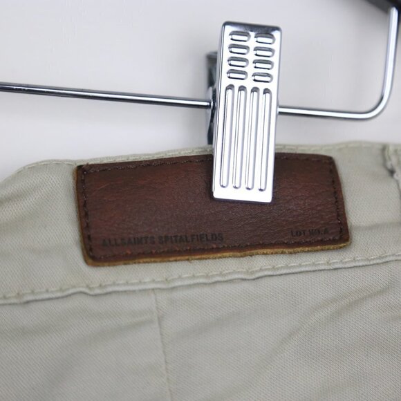 All Saints Spitalfield Farndale White Lowrise Short Cotton Shorts Size 10 - Picture 5 of 6